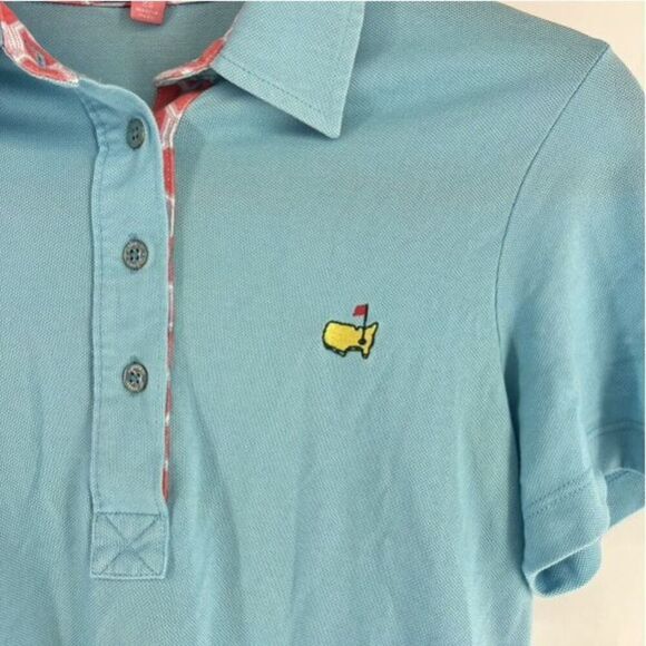Masters Magnolia Lane Women's Aqua Blue Augusta Pima Cotton Golf Polo Shirt XS - Picture 3 of 11